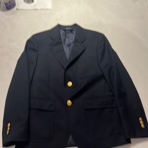 Brooks Brother Navy Boys 100%wool blazer, gold button,size 10, newlike condition